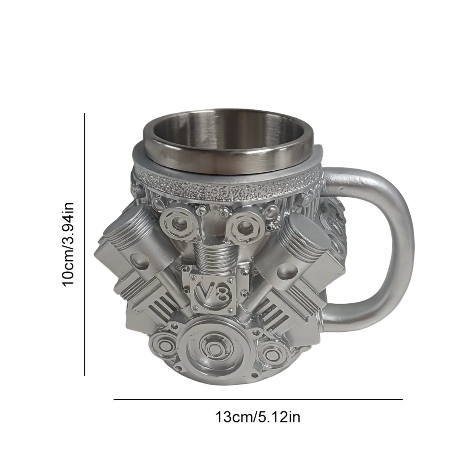 Beer Mug Stainless Steel Skull Mug Double Wall Drinking Mug Metal Insulated Gothic Design Coffee Beer Tankard Mug Halloween Gift
