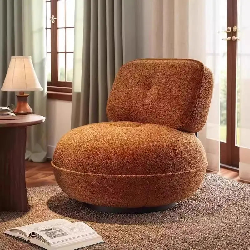 Nordic simple style fabric single sofa balcony, bedroom sales office designer spherical lazy sofa chair
