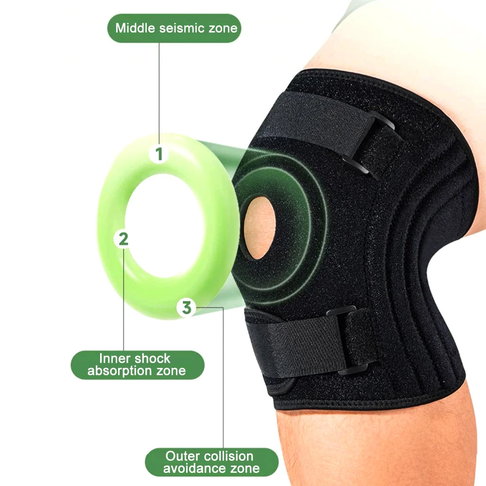1PC Knee Brace for Men &Women - Adjustable Patella Compression Knee Support for Arthritis,Plus Size Knees Brace Side Stabilizers