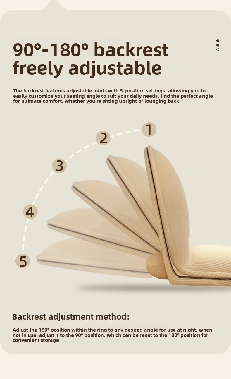 Lazy sofa, seat cushion, backrest bay window, balcony seat, floor reading stool, single foldable back chair