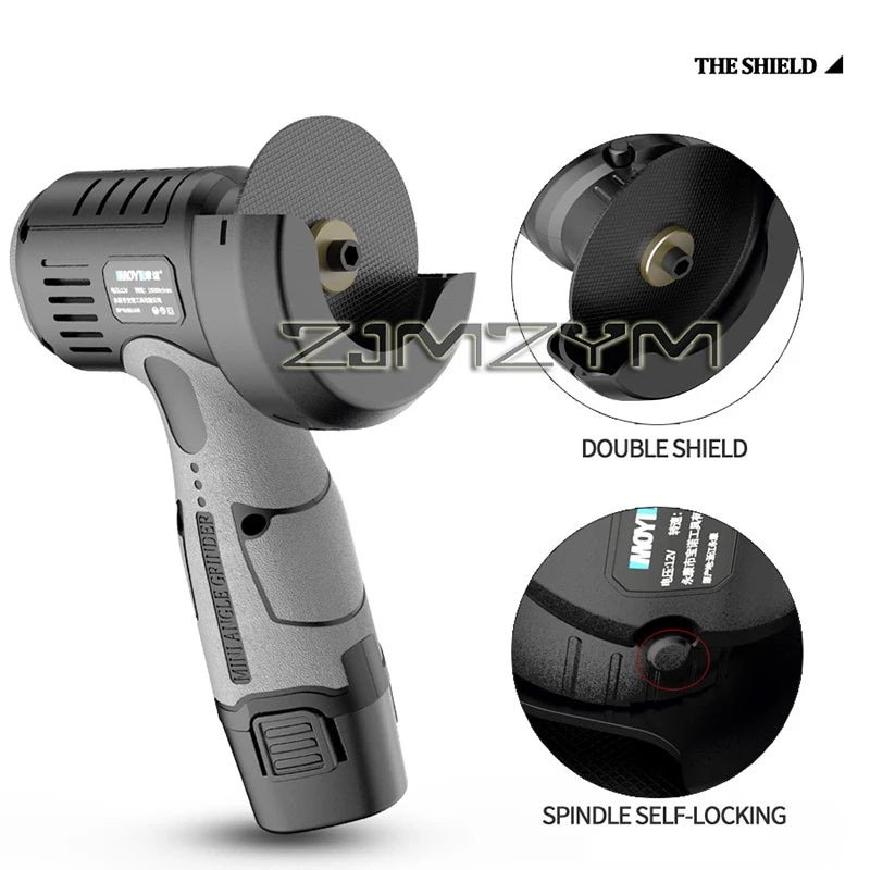 Mini Angle Grinder Portable Lithium Battery Handheld Portable Small  Polishing Grinding Cutting Machine Household Power Tool