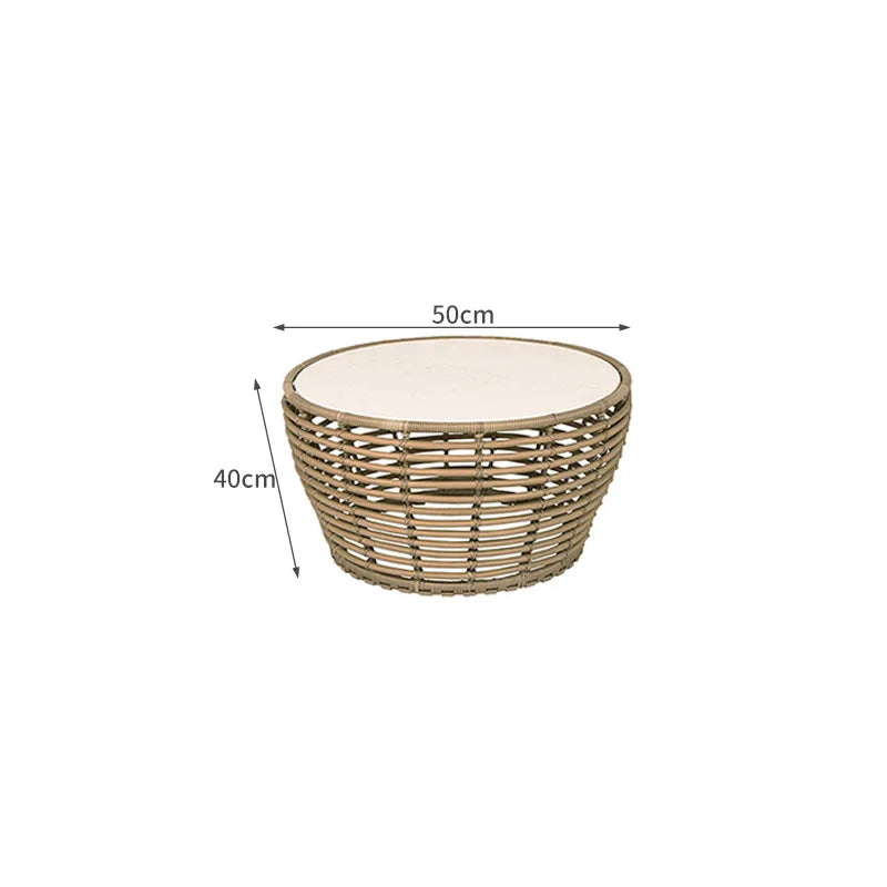 LMM outdoor rattan sofa sun protection waterproof patio balcony garden rattan chair