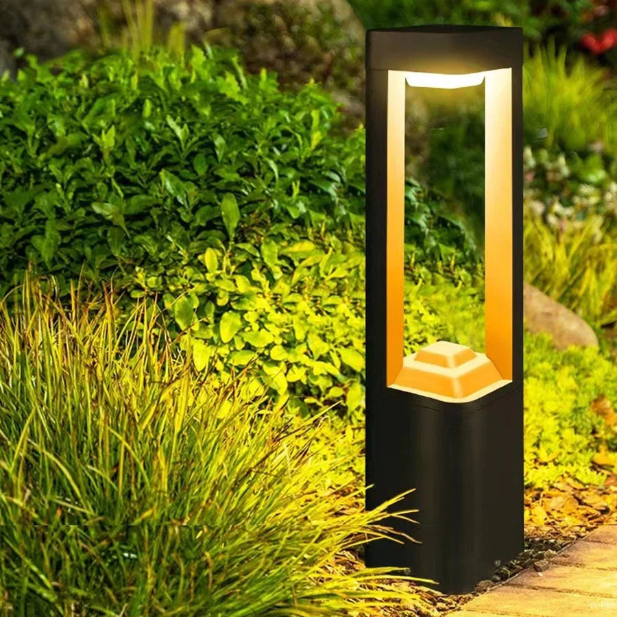 60/80CM Modern Outdoor Post Light Fixture LED Aluminum Outdoor Garden Column Lights IP54 Waterproof Bollard Lighting