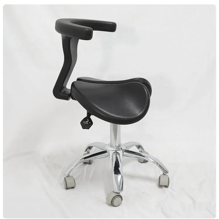 Dental Stool Adjustable Chair with Backrest Barber Salon Rolling Stool with Silent Casters Beauty Tattoo Stool Hydraulic Lift