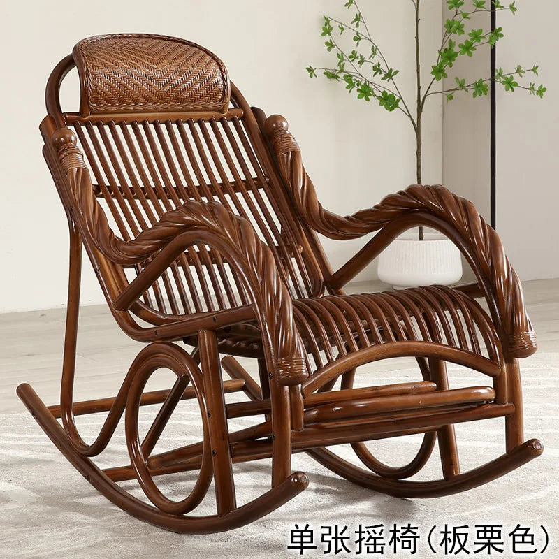 Balcony    lazy rocking recliner old-fashioned elderly high-end  woven free  household rocking