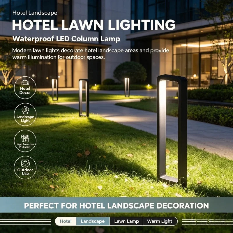 LED Outdoor Door Type Lawn Light Luxury Courtyard Light Waterproof Lawn Light Modern Landscape High Protection Column Light