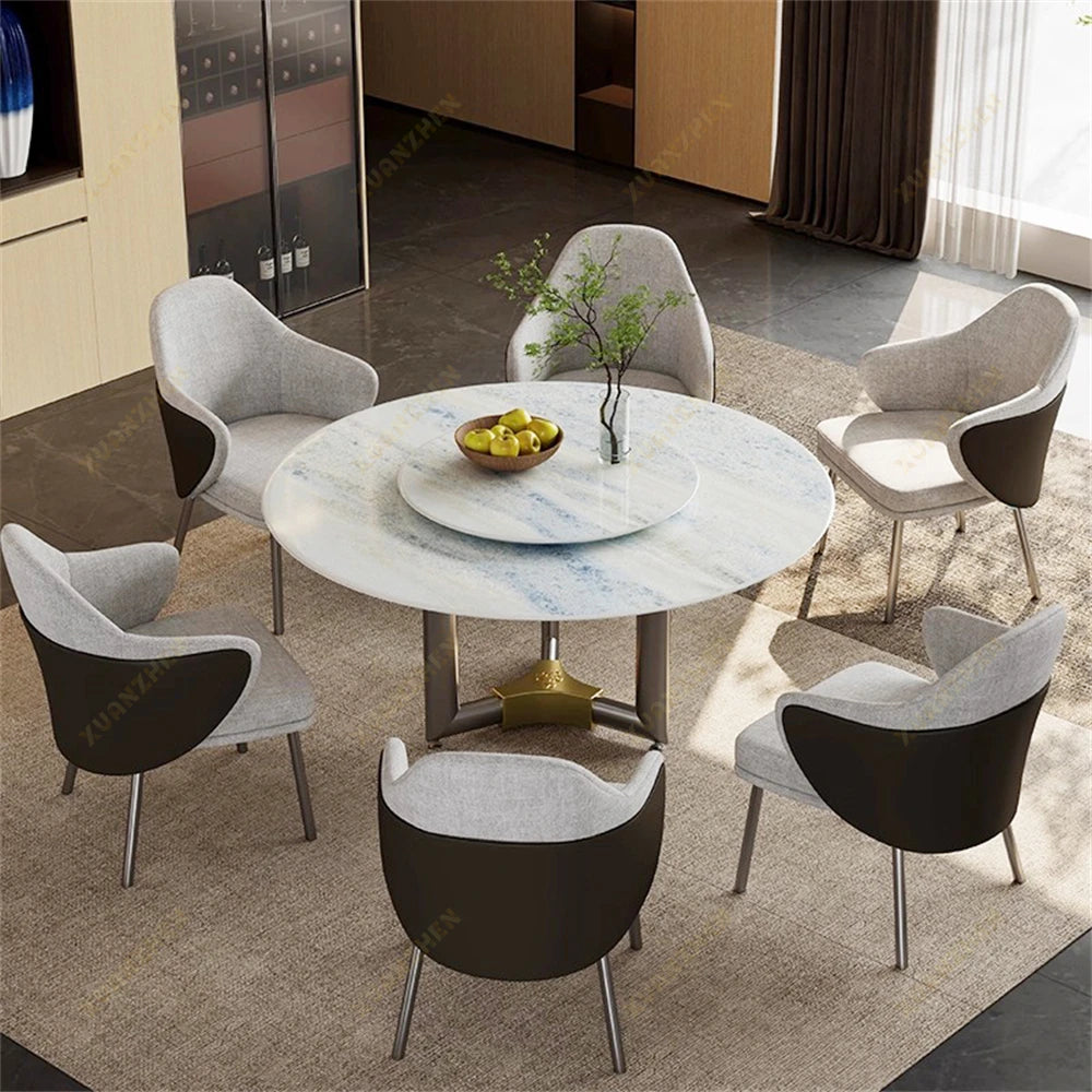 # Furniture Round Marble Dining Table Restaurant Modern Table Set Luxury