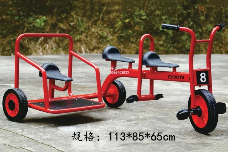 Tricycles, children's two person bicycles, outdoor twin bicycles, three person bicycles, multiple person rotating carts