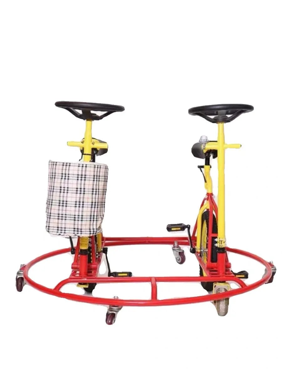 Square spin bike Double spin bike Ice and land dual-purpose spin bike