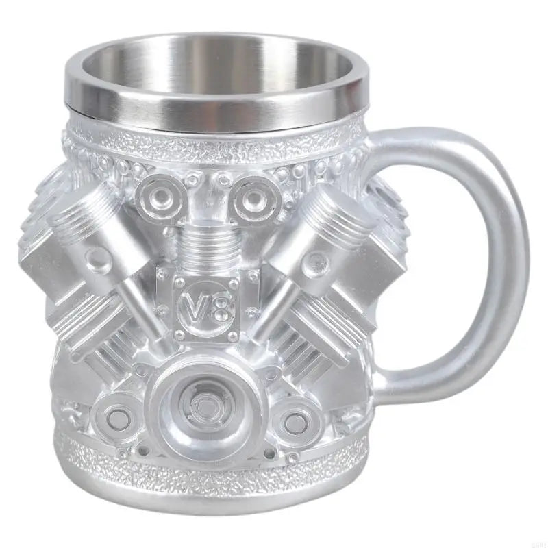 Automotive Themed Coffee Mug Stainless Steel Insert Water Cup For Office Use