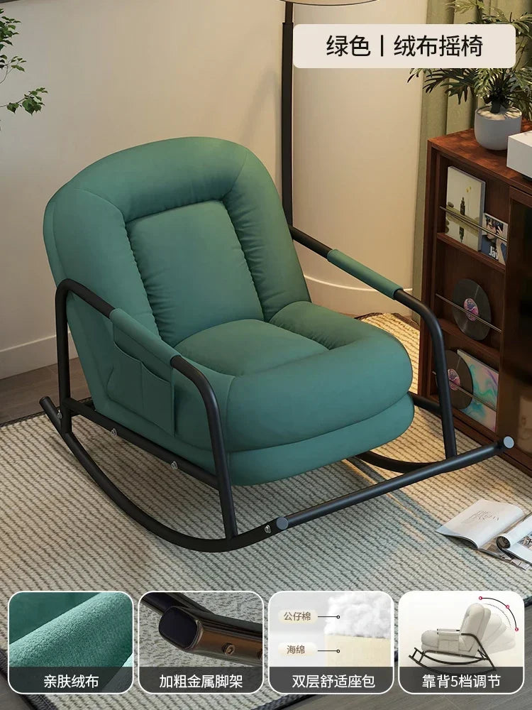 New Arrivals Lazy Sofa Rocking Chair Sofa Leisure Chair Living Room Single Rocking Chair Antique Style S51
