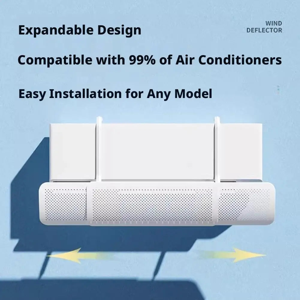 Air Conditioner Wind Deflector Retractable Wall Mounted Air Conditioner Universal Air Guide Plate For Infants And Young Children