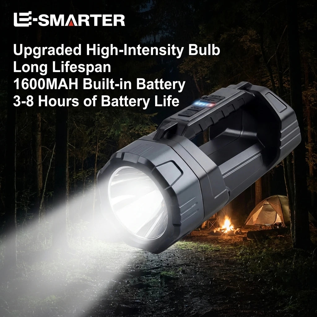 Portable Solar Powered Flashlight Ultra-Bright Home Use Spotlight Outdoor Long Battery Life High Power Strong Light Flashlight