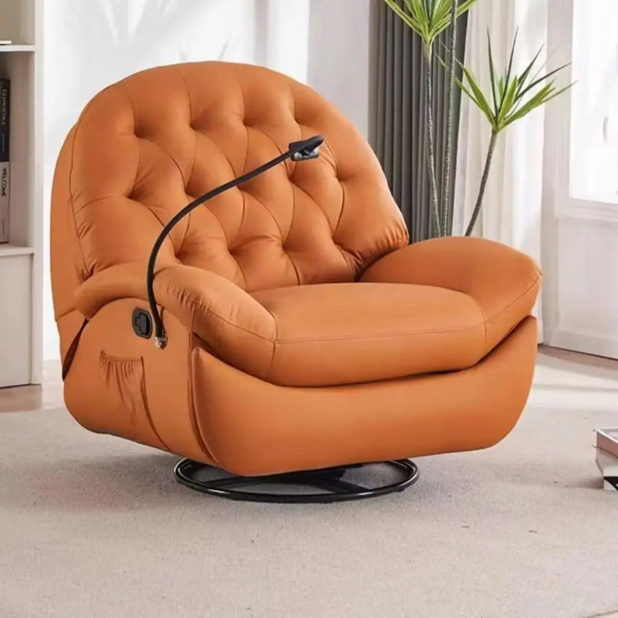 Lazy sofa sleepable and reclining living room bedroom sofa recliner multi-functional rotatable small  single sofa