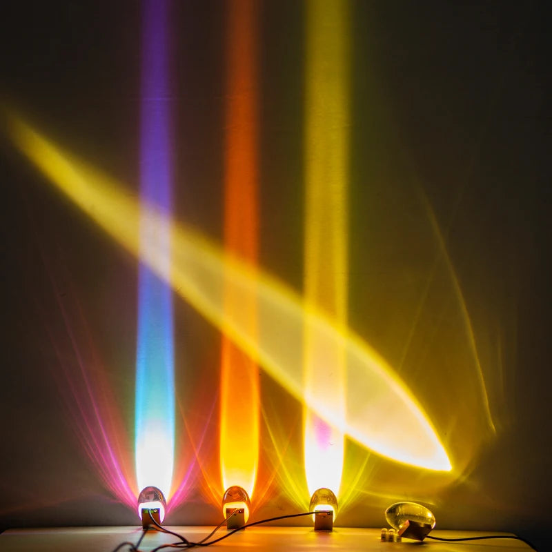 LED Crystal Desk Light Colorful Egg-shaped Night Light Home Decor Creative Projector Angel Eyes Bedside Table Lamp Ambiance Gift