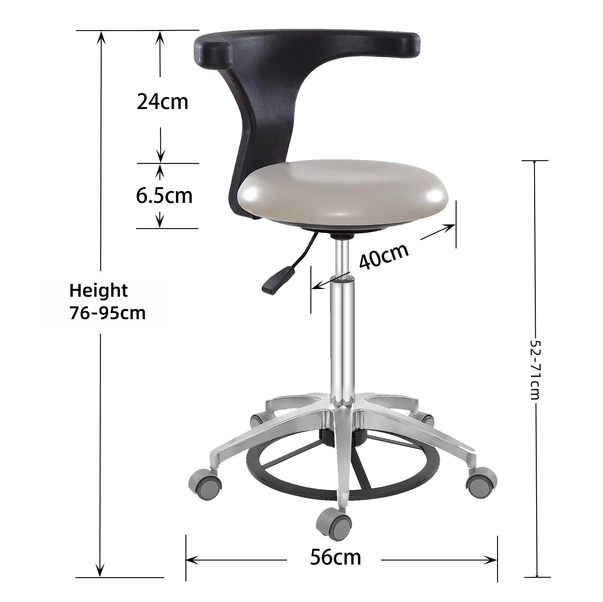 AntluPlus Swivel Dental Stool Professional Hospital Clinic Dentist Chair Ergonomic Doctor Chair