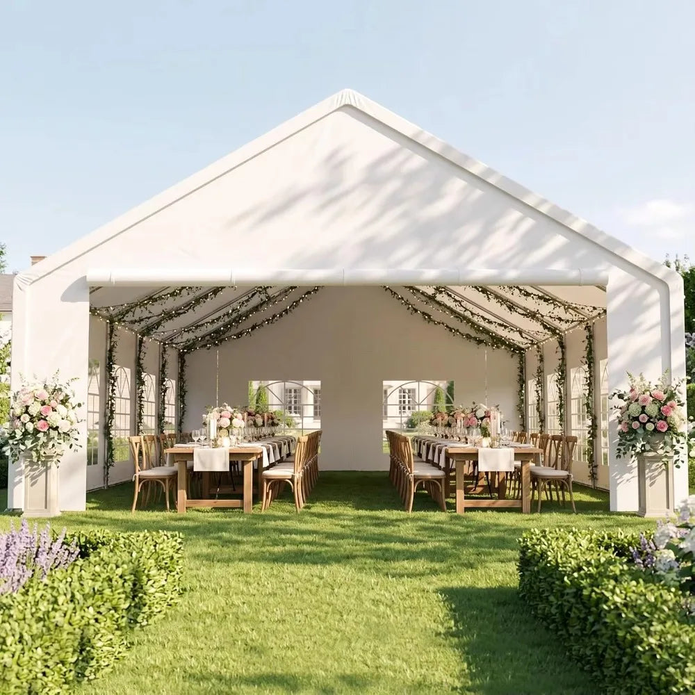 20x40 Party Tent Heavy Duty Outdoor Event Tent for Backyard White, Customized