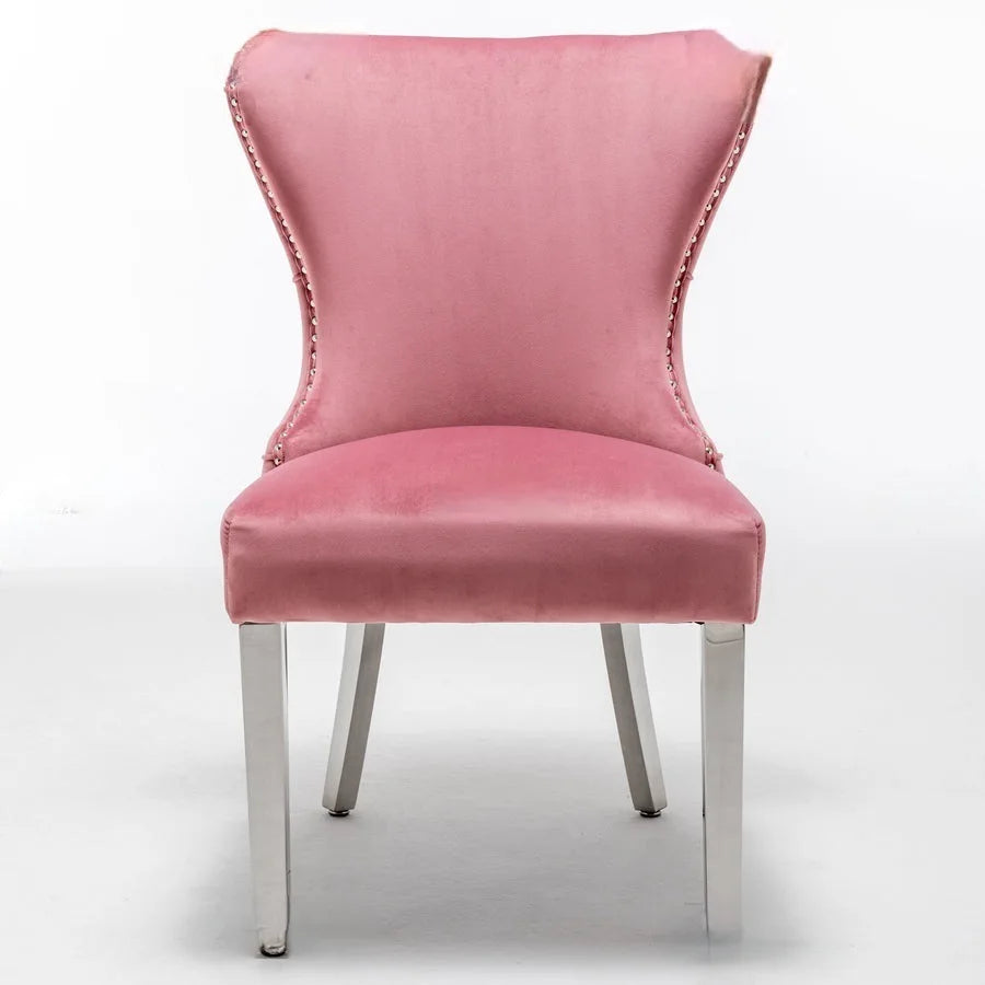Dining chairs 6 Dining  6 Nordic light luxury back chairs Modern simple dining chairs Household Italian hotel restaurant C