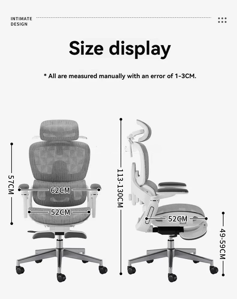 Ergonomic mesh office chair, modern fatigue-free long-sitting comfortable reclining raised 360 rotating office chair