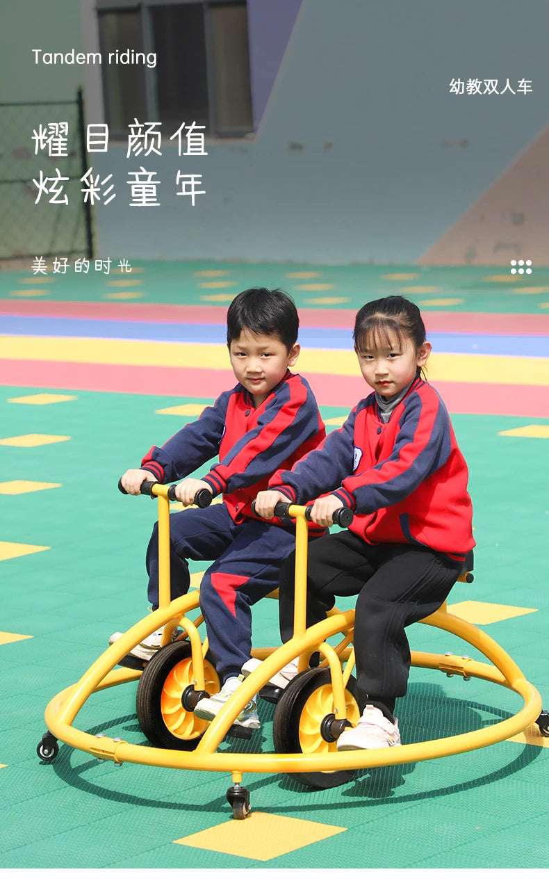 Tqh Kindergarten Children's Tricycle Sensory Balance Double Universal Swing Car Kindergarten Outdoor Toy Car Bumper Car