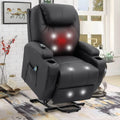 2023 New Swivel Rocker Recliner with Massage and Heating Functions, Sofa Chair with Remote Control and Two Cup Holders
