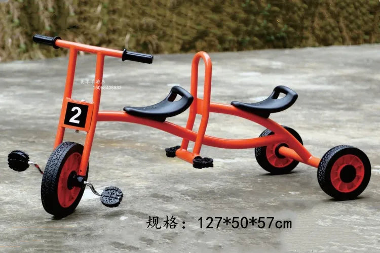Tricycles, children's two person bicycles, outdoor twin bicycles, three person bicycles, multiple person rotating carts