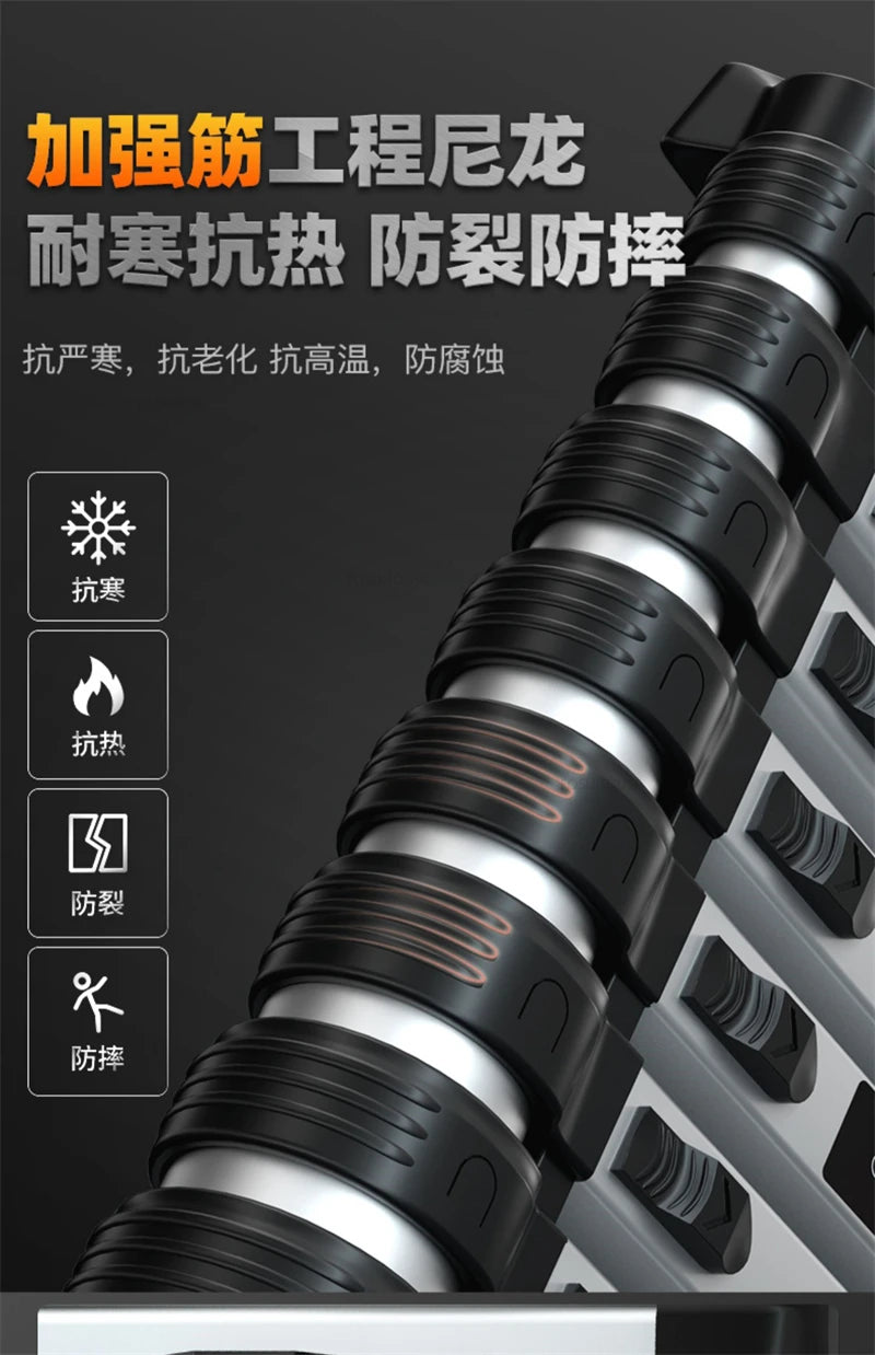 Aluminum Alloy Telescopic Ladder Thickened Stainless Steel Step Ladders Folding Lift Herringbone Ladder Home Portable Ladder B Y