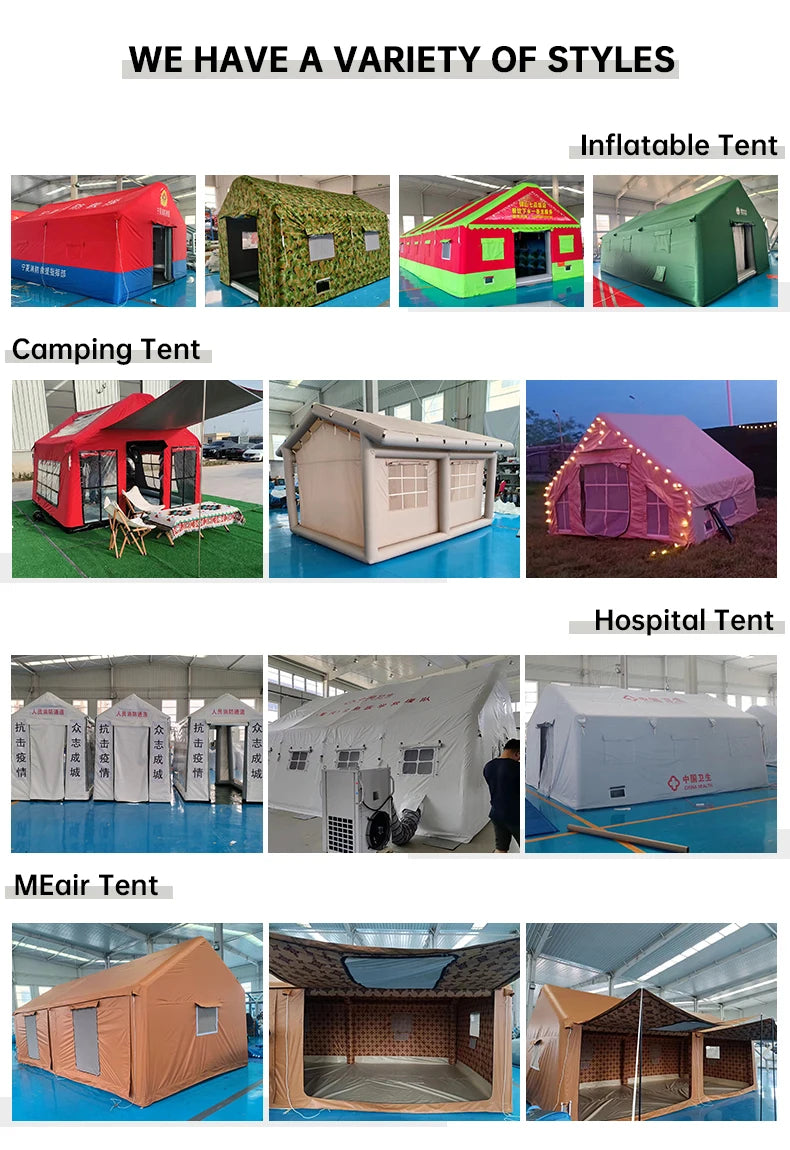 Large Luxury 5 6 7 Person Waterproof Durable Inflatable Airtight Camping Tent for Outdoor Camping