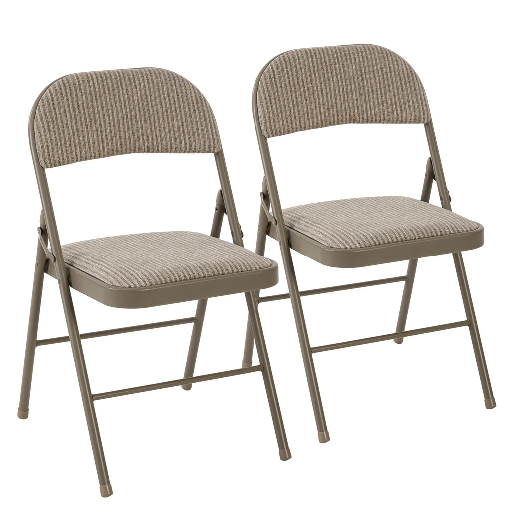 MCQ Foldable Fabric Padded Cushion Office Chair 2 Pack Ergonomic Metal Frame Soft Cushion Lumbar Support Heavy Capacity 330LB For Home Office﻿