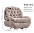 【Best-selling】Functional Retractable Adjustable Chair Back Reclining Velvet Rocking Accent Swivel Microfiber Fabric Living Room