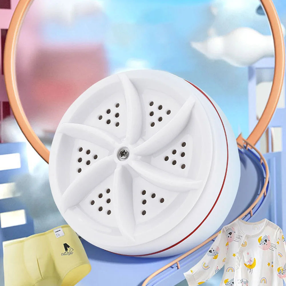 Mini Washing Turbine Laundry Wheel Bubble Ultrasonic Turbo Washing Machines Multifunction Cleaning Low Noise for Business Trip