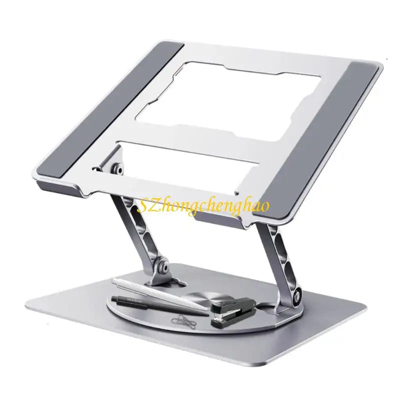 Adjustable Computer Stand Foldable Laptop Bracket for Desk Aluminum Computer Stand with 360 Degree Rotating Base 601D