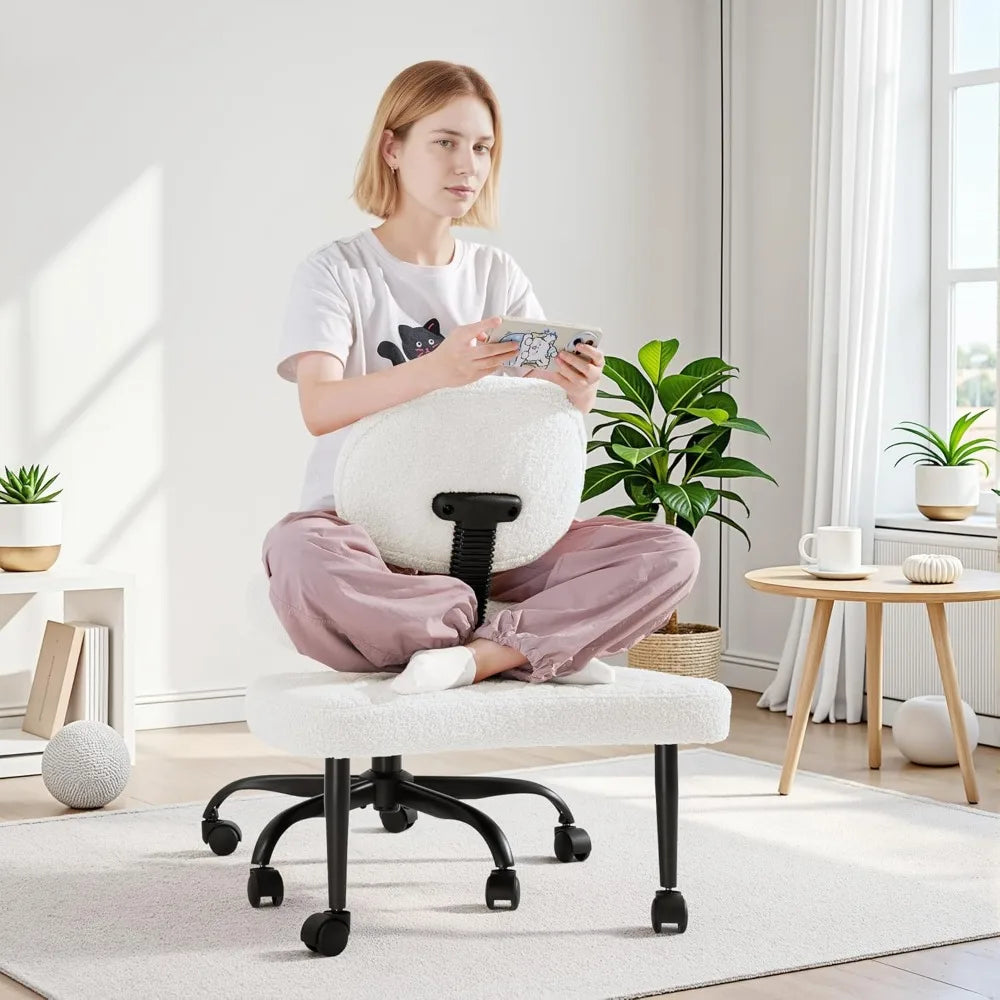 MCQ Ergonomic Armless Gaming Office Chair with Lumbar Support Rolling Swivel 360° Swivel Multiple Combination Methods Chair