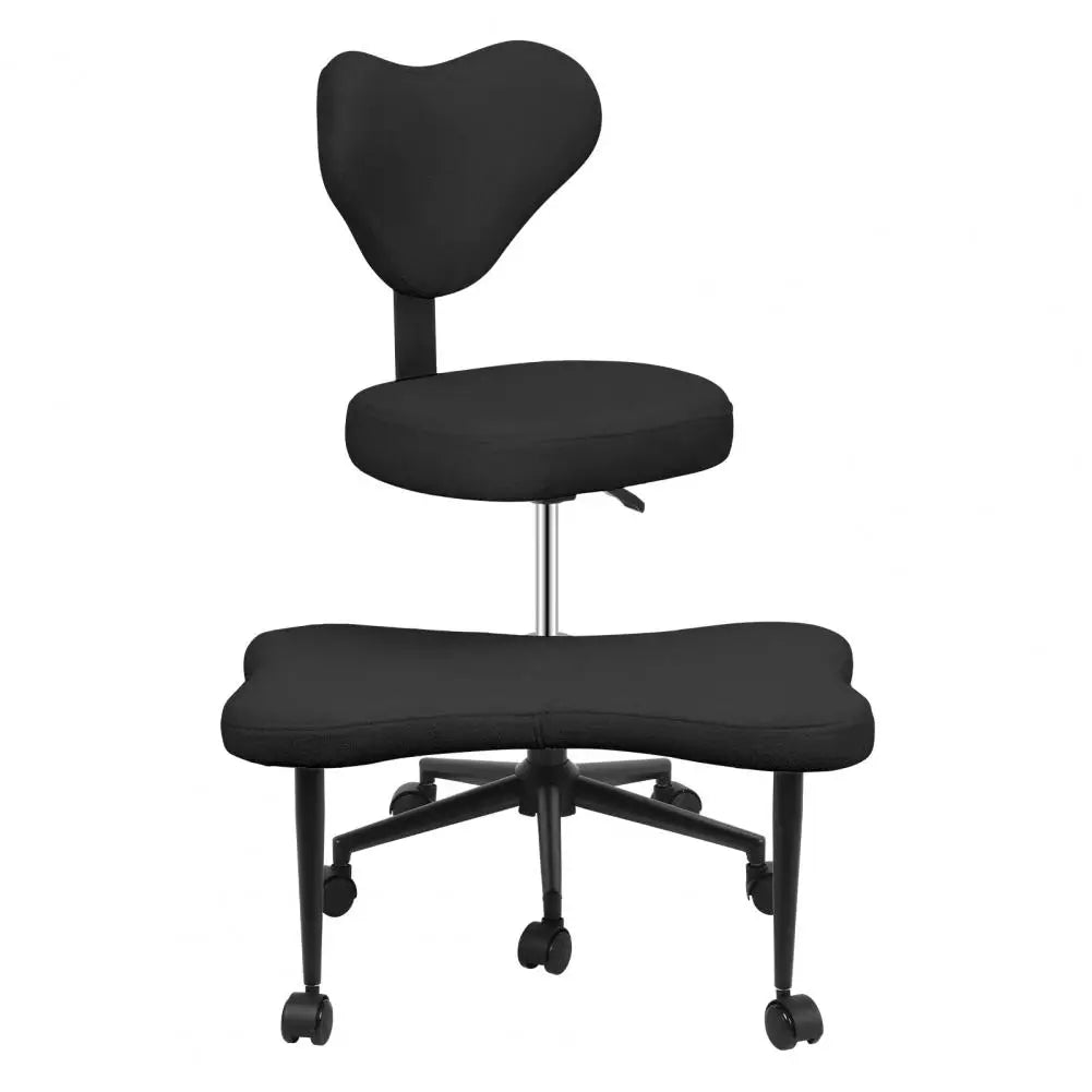 Meditation Yoga Chair with Back Support Cross Legged Office Chair with Wheels Criss Cross Desk Kneeling Chair for Home Yoga