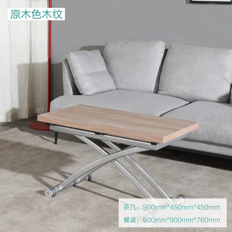 Gaomaiden free adjustment lifting coffee table small apartment household variable dining table dual-purpose square creative fold