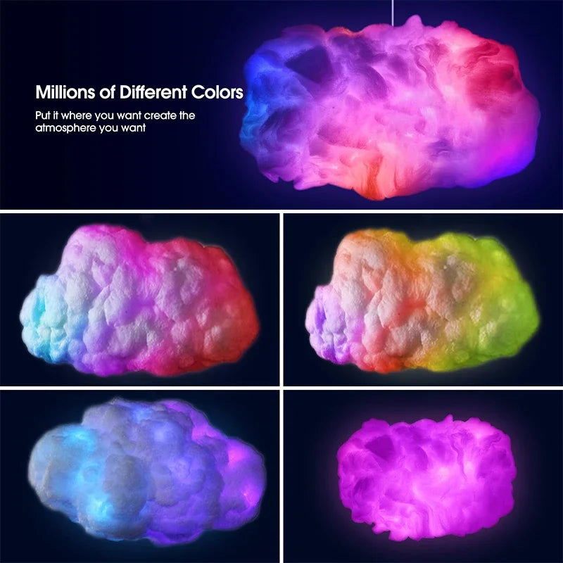 3D Cloud Lighting Light Kit with Music Sync, Multicolor RGBIC LED Strip Lights, Remote & APP Control, Mood Lighting for Bedroom