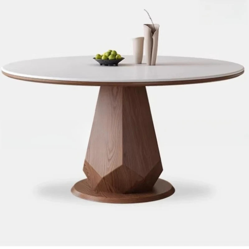 Extra Turntable Dining Table Together Friend Convenience Design Dining Table Modern Simple Home Furniture Mesa De Comedor XY40CZ