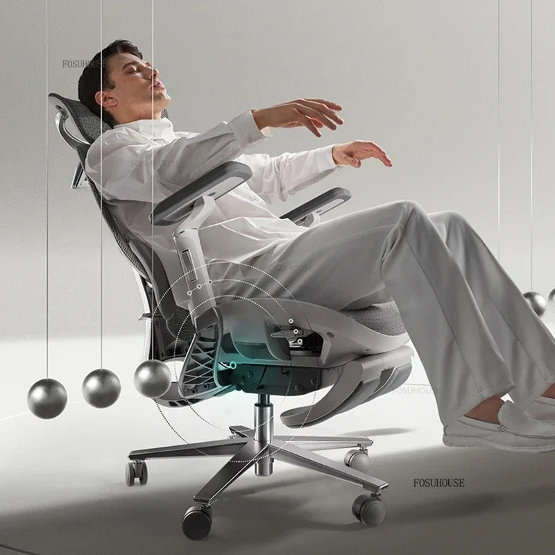 European Ergonomic Office Chairs Home Computer Chair Gaming Chair Nordic Office Furniture with Backrest Waist Protector Armchair