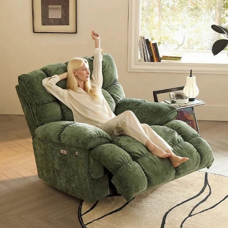 Electric Recliner Chair First-Class Cloud Single Sofa Living Room Multifunctional Lazy Lounge Swivel Recliner Sitting Sleeping