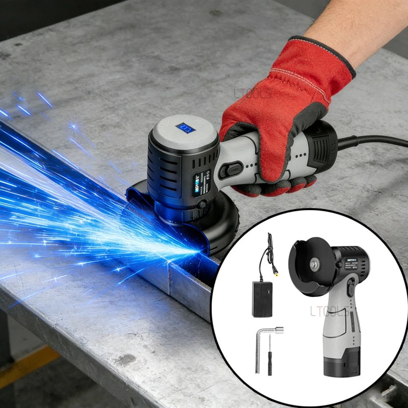 Self-locking Brushless Angle Grinder 16.8V Mini Lithium Battery Cutting Machine Double Thickened Shield Electric Angle Grinder