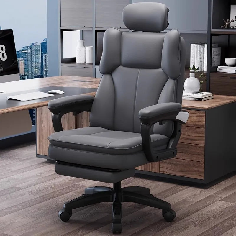 Italian-Style Adjustable Office Chair Light Luxury Rotating Design with Comfort for Long-Sitting for Home Computer Gaming Use