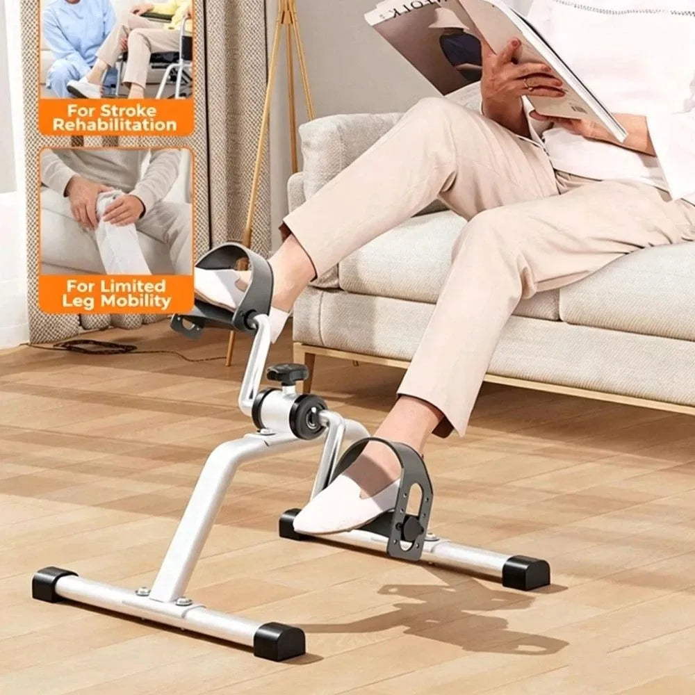 Foldable Exercise Bike Non-Slip Adjustable Leg Trainer LCD Display Portable Mini Exercise Bike Leg Rehabilitation