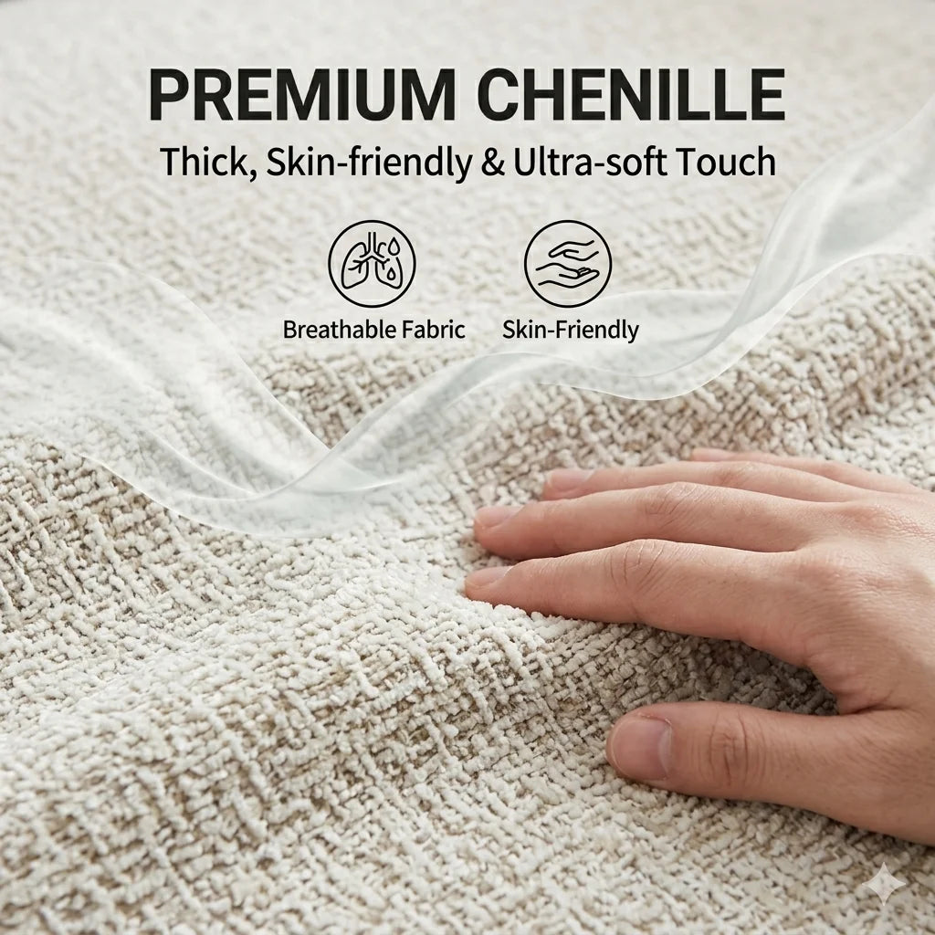 Stretch Recliner Chair Cover Faux Linen Chenille Lazy Boy Sofa Slipcover 360 Full Wrap Elastic Couch Protector Washable For Pets