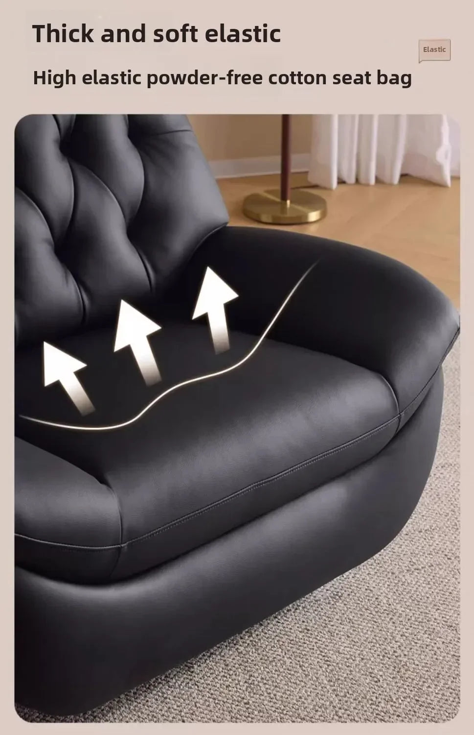 LZ X LazySofa Single Recliner Electric Space Capsule Rocking Chair Eco-Leather Lounge Living Room Suitable Sitting Reclining Sle
