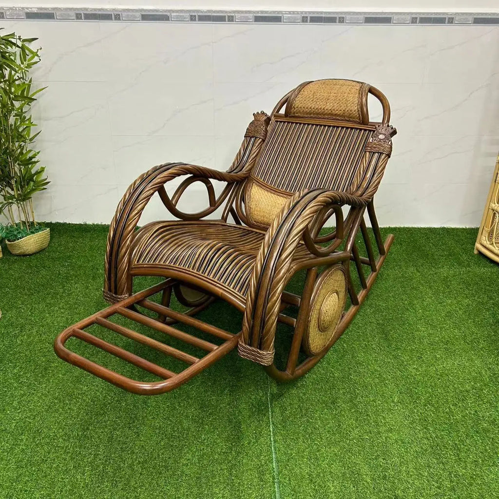 Natural vine elderly nap household lazy rocking  adult balcony leisure recliner rocking chair