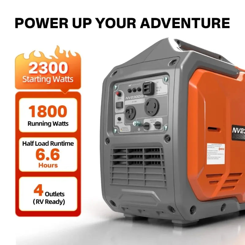 Customized Portable Inverter Generator, Super Quiet Gas Generator, Stable Small Generators for Camping, Home and RV, Customized