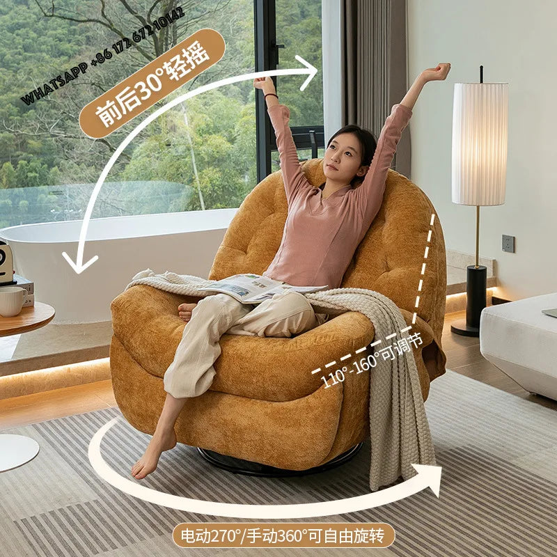 Multifunctional lazy sofa first class  living room sofa chair sleeping recliner electric single Internet celebrity