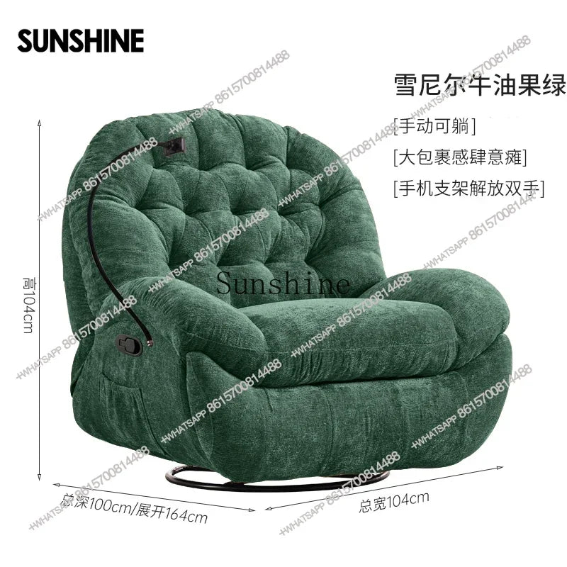 Multifunctional rocking chair electric rotating leisure bedroom single sofa