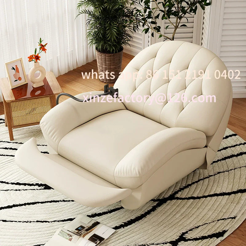 Customizable Single Recliner Chair Leather Recliner Manual or Electric Adjustment Rocking and Swivel Large Seating