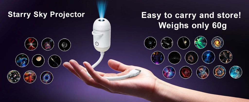 2-in-1 USB Ambient Light For Large Range Projection Atmosphere Multiple Scenes Adjustable Focus Distance Night Lighting Function
